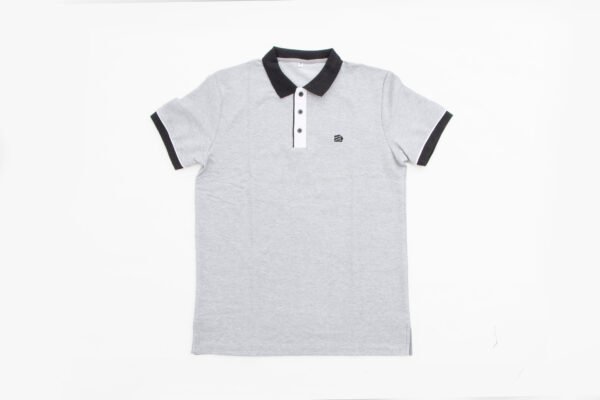 Camiseta polo color plomo