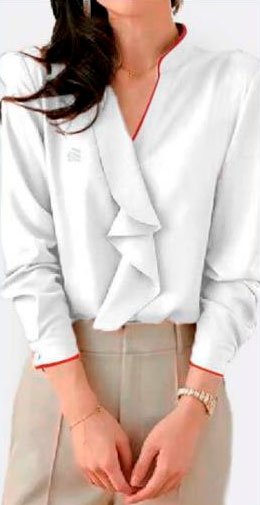 Blusa Blanca Cuello Pañuelo